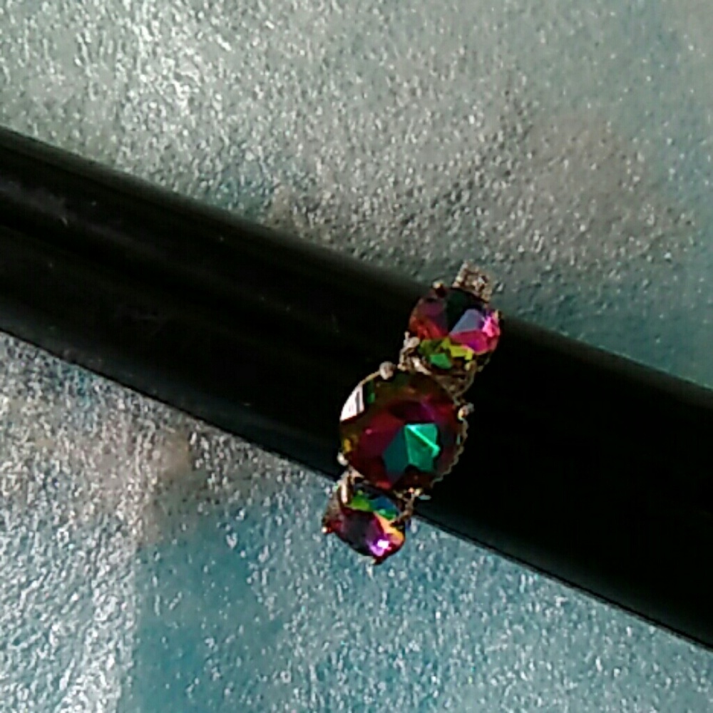 Gorgeous Pave Stones Side Statement Ring 8 - image 1